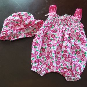 3mo summer outfit with hat